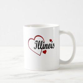Liebe Illinois Hearts Tasse
