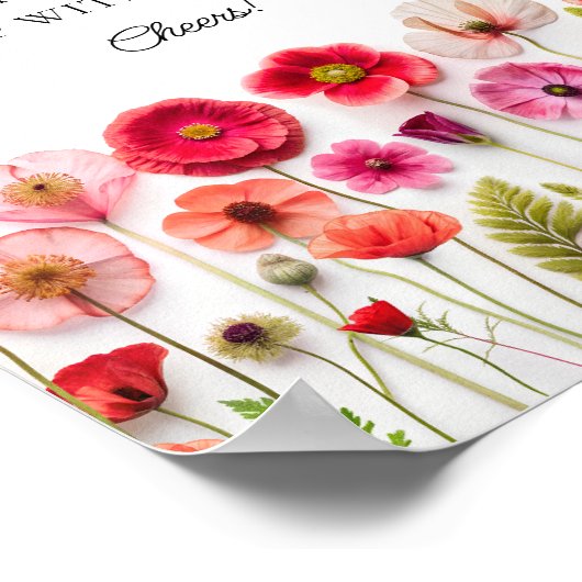 Liebe im Bar Bloom Mimosa Poster (Ecke)