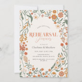 Liebe im Bloom Boho Wildblume Probe Abendessen Einladung (Vorderseite)