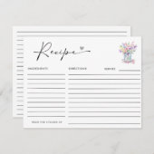 LIEBE IM BLOOM-BRAUTPARTY BEGLEITKARTE (Vorne/Hinten)