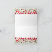 Liebe im Bloom-Brautparty Danke-Karte Dankeskarte (Innenseite)