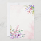 LIEBE IM BLOOM-BRAUTPARTY EINLADUNG (Rückseite)