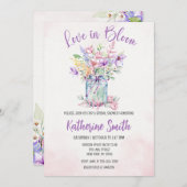 LIEBE IM BLOOM-BRAUTPARTY EINLADUNG (Vorne/Hinten)
