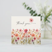 Liebe im Bloom Brautparty Flat Danke Karte (Stehend Vorderseite)