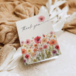 Liebe im Bloom Brautparty geklappt Dankeschön Kart Dankeskarte<br><div class="desc">Dieses schöne Design zeichnet sich durch eine Anordnung von weichen pastellfarbenen schönen Wildblumen,  die realistisch und ein modernes Skript (bearbeitbare Farbe) Schriftart. Passen Sie mit Ihrem eigenen Brautparty Dankeschön-Nachricht. Weitere Elemente finden Sie in der gesamten Auflistung</div>