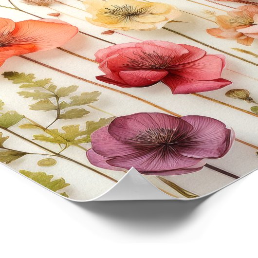 Liebe im Bloom Brautparty Kisses Spielabzeichen Poster (Ecke)