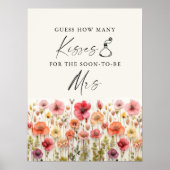 Liebe im Bloom Brautparty Kisses Spielabzeichen Poster (Vorne)