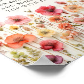 Liebe im Bloom Brautparty Mimosa Bar Zeichen Poster (Ecke)