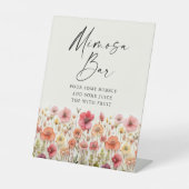 Liebe im Bloom Brautparty Mimosa Bar Zeichen Sockelschild (Vorderseite)