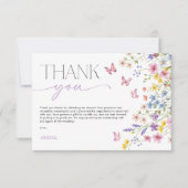 Liebe im Bloom Butterfly-Brautparty Dankeskarte (Vorderseite)