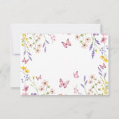 Liebe im Bloom Butterfly-Brautparty Dankeskarte (Rückseite)