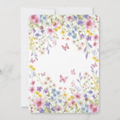 Liebe im Bloom Butterfly-Brautparty Einladung (Rückseite)