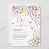 Liebe im Bloom Butterfly-Brautparty Einladung (Vorderseite)