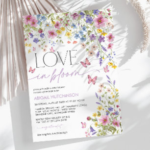 Liebe im Bloom Butterfly-Brautparty Einladung
