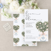 Liebe im Bloom Chinoiserie Blush Pink Brautparty