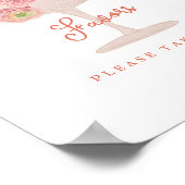 Liebe im Bloom Garden Brautparty Favoriten Zeichen Poster (Ecke)