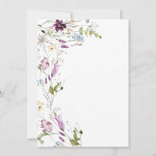 Liebe im Bloom Little Wildblume Brautparty Einladung (Rückseite)
