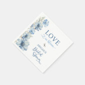 LIEBE IM BLUE BLUE FLORAL BRAUTPARTY SERVIETTE (Ecke)