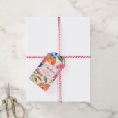 Liebe im blühenden blumengeschmückten Brautparty Geschenkanhänger (Mit Garn)