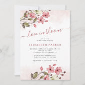 Liebe im blühenden Brautparty Einladung (Vorderseite)