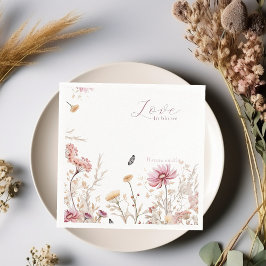 Liebe im blühenden Brautparty Serviette