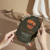 Liebe im blühenden Herbst Orangefarbenes Brautpart Einladung