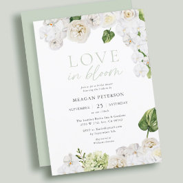 Liebe im blühenden Sommer Grün Brautparty Einladung