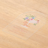 Liebe im Blumengarten Brautparty Acryleinladungen (Ablage )