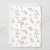 Liebe im Blumengarten Brautparty Einladung (Rückseite)