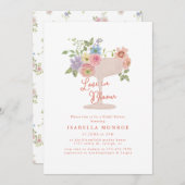 Liebe im Blumengarten Brautparty Einladung (Vorne/Hinten)