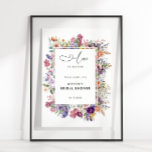 Liebe im Blumengarten Brautparty Herzlich willkomm Poster<br><div class="desc">Farbenfrohe und elegante Gartenrahmen Brautparty Begrüßungspakete Blume.</div>