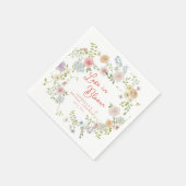 Liebe im Blumengarten Brautparty Serviette (Ecke)