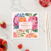 Liebe im blumengeschmückten Brautparty Tischdekor Serviette (Beispiel)