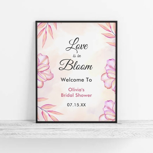 Liebe im Blumenladen Brautparty Willkommen Poster
