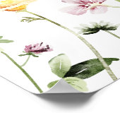 Liebe im Blumenmuster Brautparty Begrüßungszeichen Poster (Ecke)