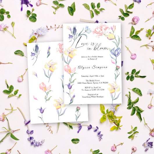 Liebe im blumenreichen Brautparty Einladung