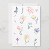 Liebe im blumenreichen Brautparty Einladung (Rückseite)