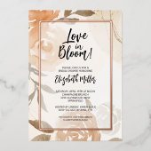 Liebe im blumenreichen Brautparty Folieneinladung (Vorderseite)