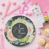 Liebe im blumenreichen Brautparty Pappteller (Party)