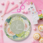 Liebe im blumenreichen Brautparty Pappteller (Party)