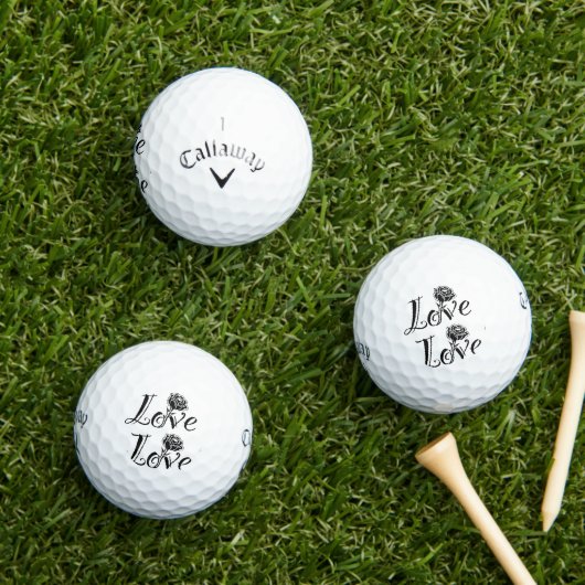 Liebe im Blut: Eine kreative Buchstaben Golfball (Insitu Gras)