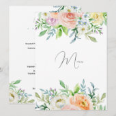 Liebe im Blut, Hochzeitsempfang, Essen Menükarte (Vorne/Hinten)