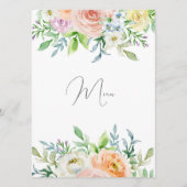 Liebe im Blut, Hochzeitsempfang, Essen Menükarte (Vorderseite)