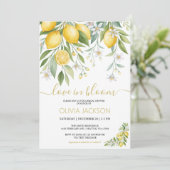 Liebe im Blut | Lemon Blossom Brautparty Einladung (Stehend Vorderseite)