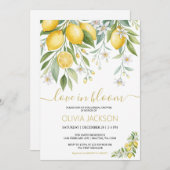 Liebe im Blut | Lemon Blossom Brautparty Einladung (Vorne/Hinten)