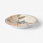 Liebe im Blut Rustikale Pfirsichzellen Blume Pappteller (Gewinkelt)