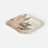 Liebe im Blut Rustikale Pfirsichzellen Blume Pappteller (Gewinkelt)