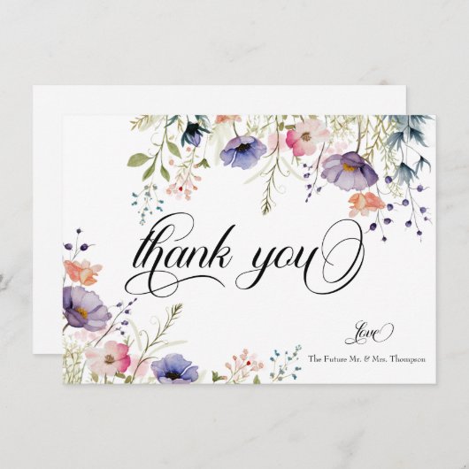 Liebe im Blut | Vielen Dank Mitteilungskarte (Vorne/Hinten)