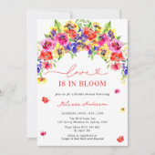 Liebe im blutblauen, farbenfrohen Brautparty Einladung (Vorderseite)