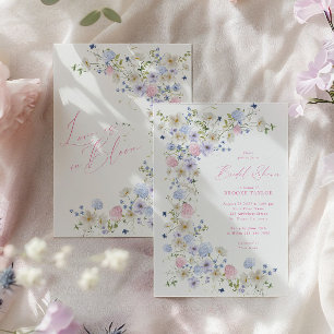 Liebe im blutblütenrosa Lila Brautparty Einladung